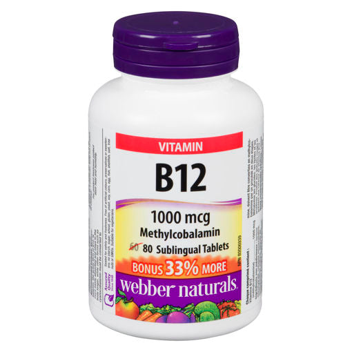 Webber Vitamin B12 1000mcg 60+20 Bonus - DrugSmart Pharmacy