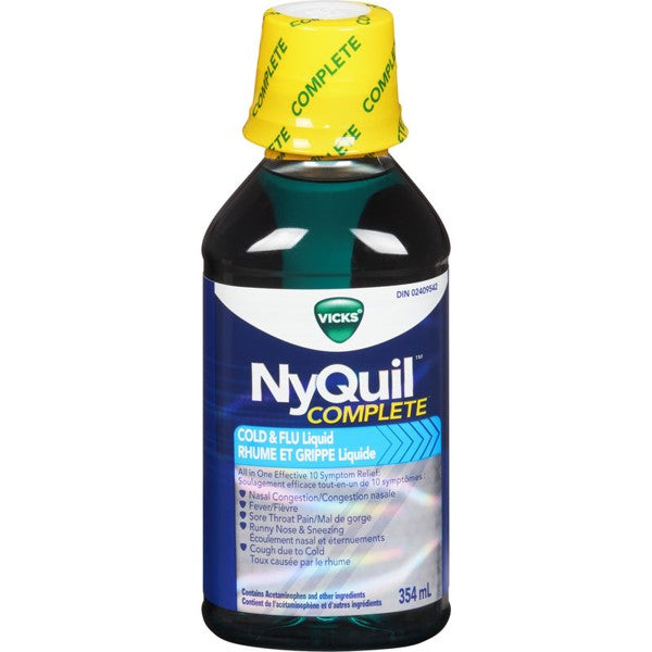 Vicks Nyquil Complete Cold & Flu 354ml - DrugSmart Pharmacy